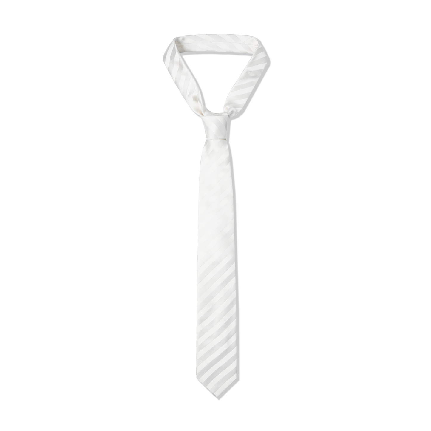 Insatiable High Silk Jacquard Tie in Chalk