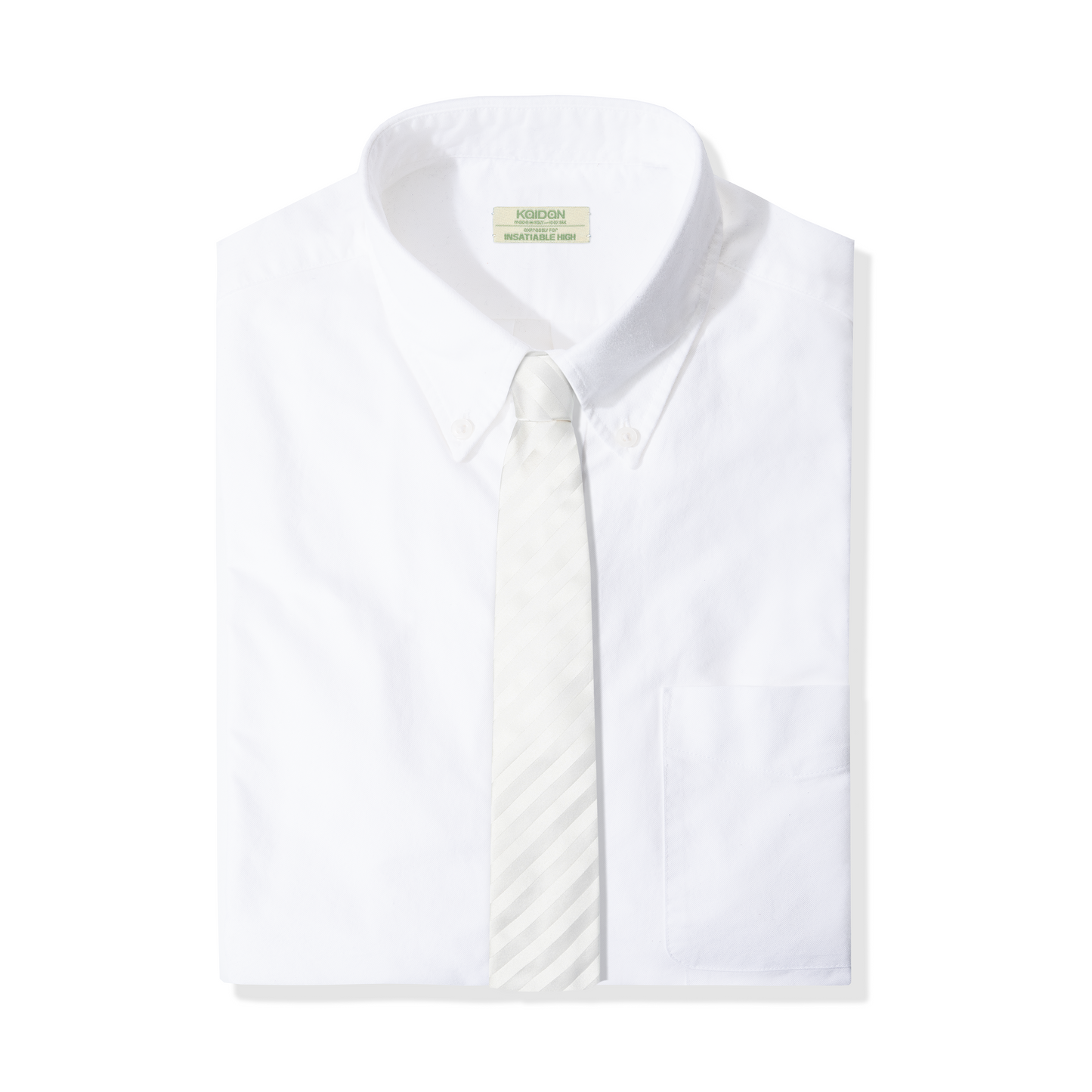 Insatiable High Silk Jacquard Tie in Chalk