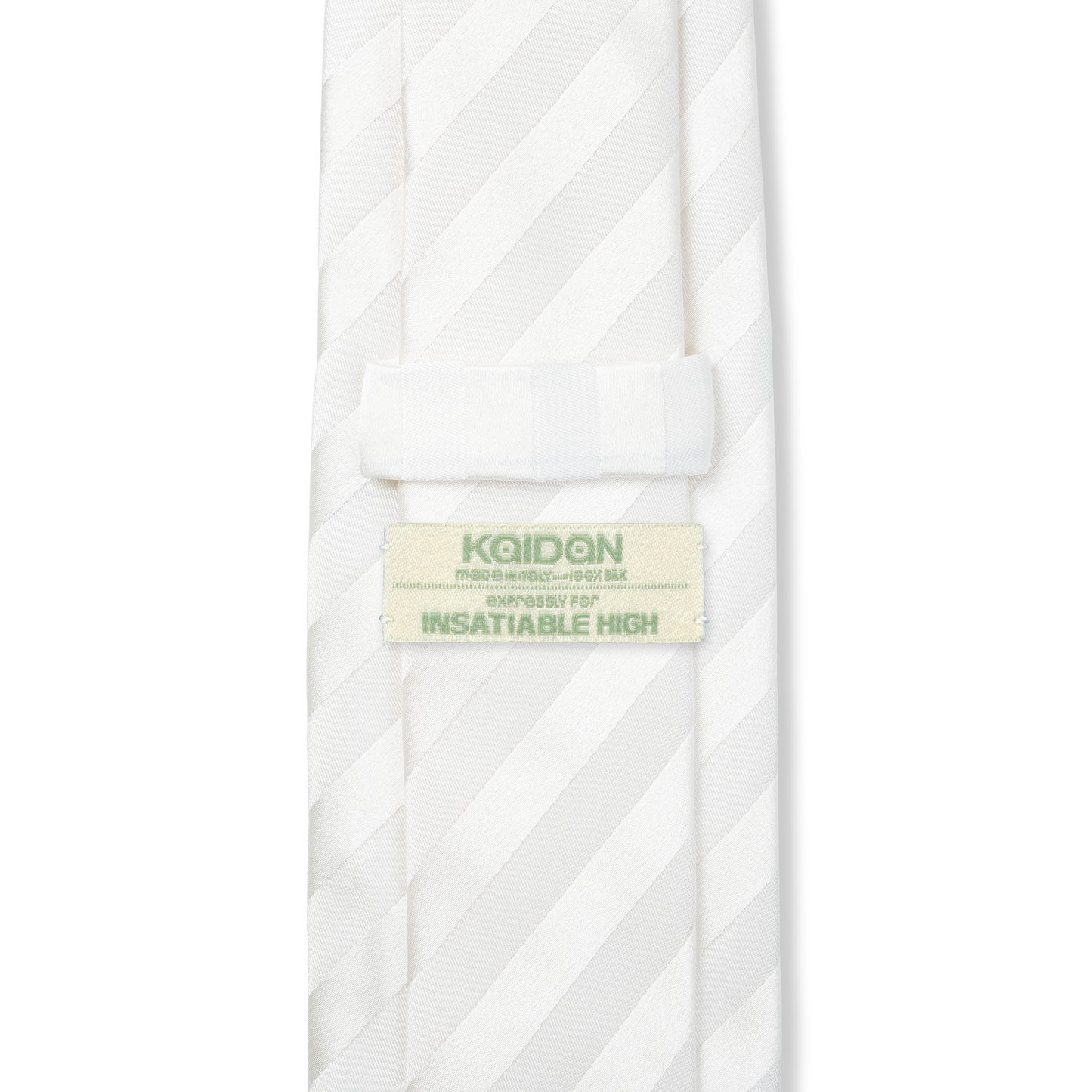 Insatiable High Silk Jacquard Tie in Chalk