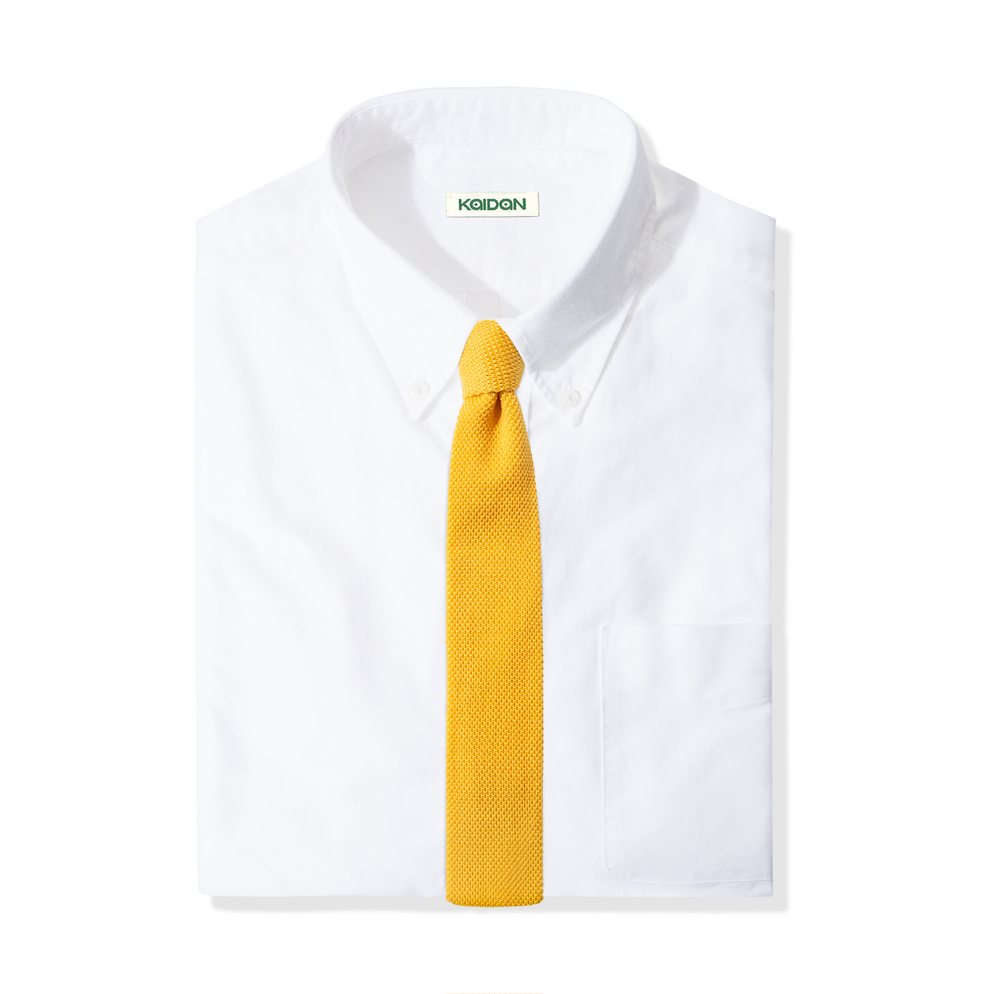 Wool Knit Tie in Yolk