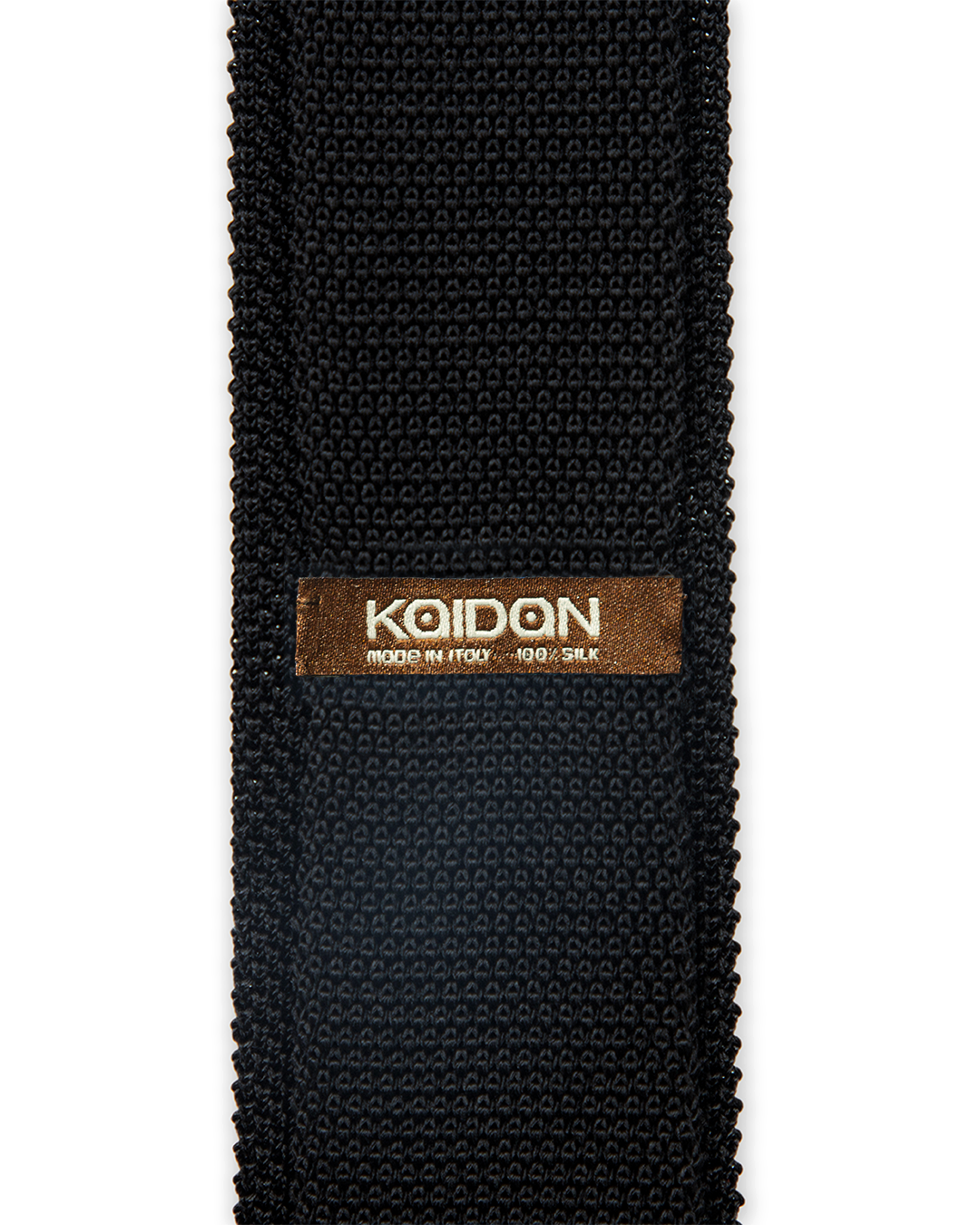 Silk Knit Tie in Soot