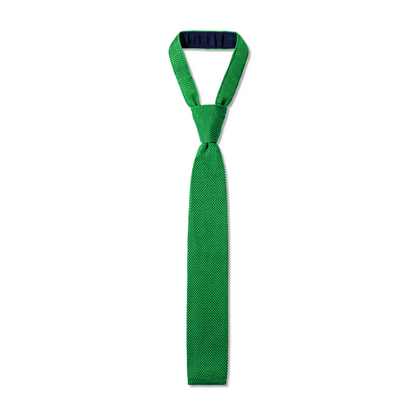 Cotton Knit Tie in Grass