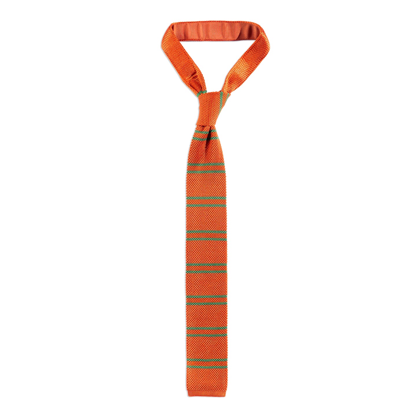 Silk Knit Tie in Carrot